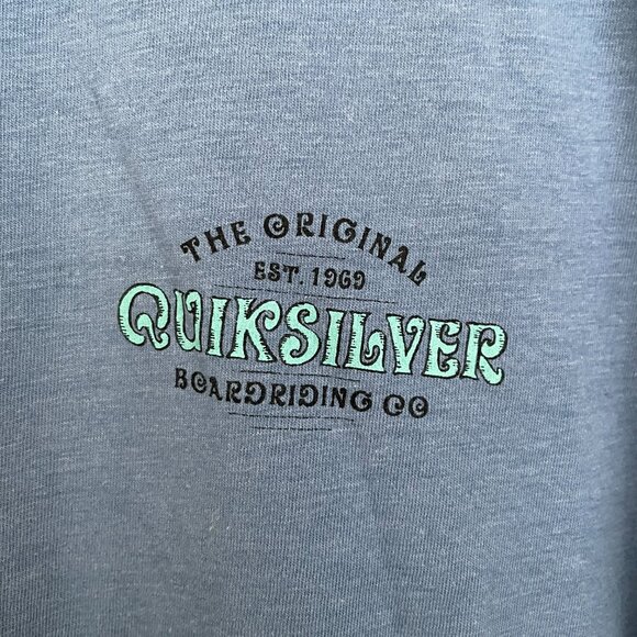 Quiksilver Men's Organic Cotton Short Sleeve T-shirt Denim Blue Med - Picture 3 of 5